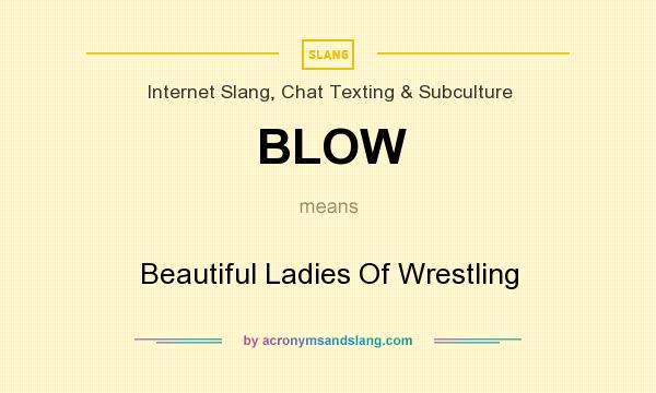 What does BLOW mean? It stands for Beautiful Ladies Of Wrestling