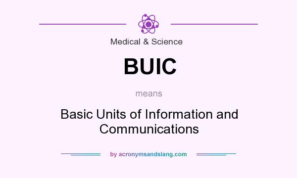What does BUIC mean? It stands for Basic Units of Information and Communications