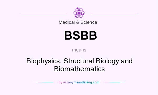 What does BSBB mean? It stands for Biophysics, Structural Biology and Biomathematics