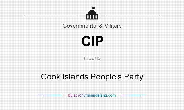 What does CIP mean? It stands for Cook Islands People`s Party