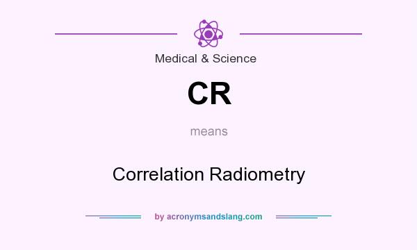 What does CR mean? It stands for Correlation Radiometry