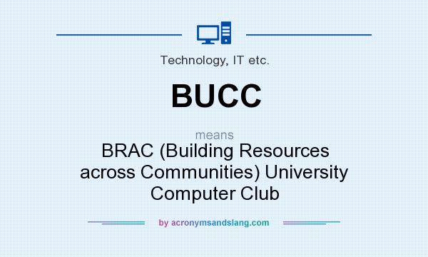 What does BUCC mean? It stands for BRAC (Building Resources across Communities) University Computer Club