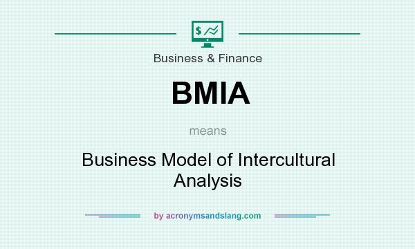 What does BMIA mean? It stands for Business Model of Intercultural Analysis