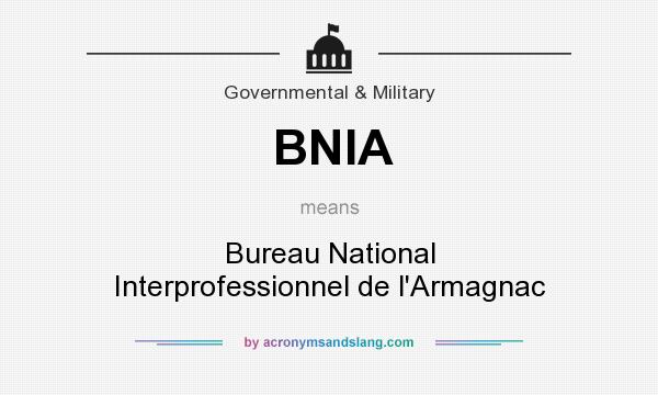 What does BNIA mean? It stands for Bureau National Interprofessionnel de l`Armagnac