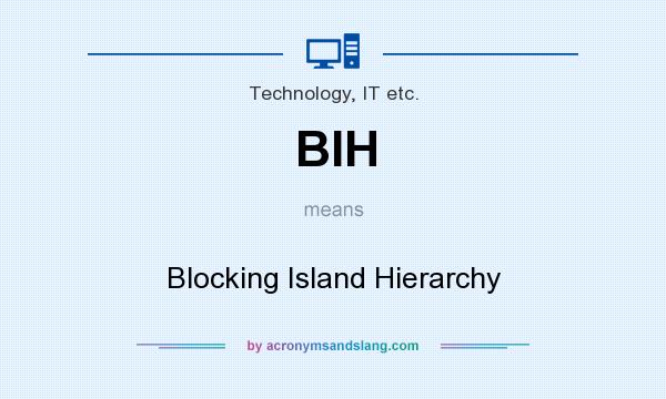 What does BIH mean? It stands for Blocking Island Hierarchy