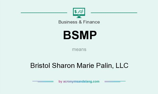What does BSMP mean? It stands for Bristol Sharon Marie Palin, LLC