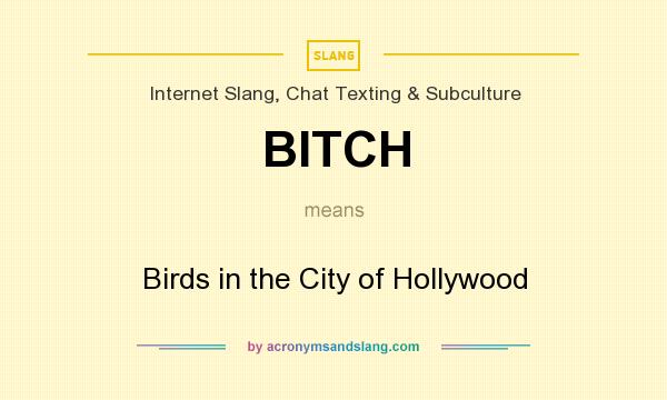 What does BITCH mean? It stands for Birds in the City of Hollywood