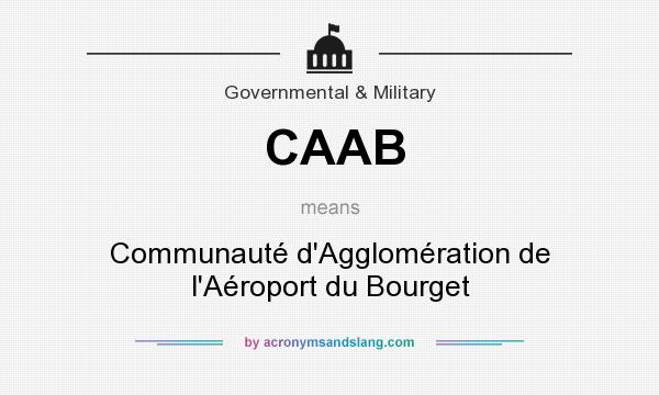 What does CAAB mean? It stands for Communauté d`Agglomération de l`Aéroport du Bourget