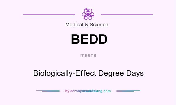 What does BEDD mean? It stands for Biologically-Effect Degree Days
