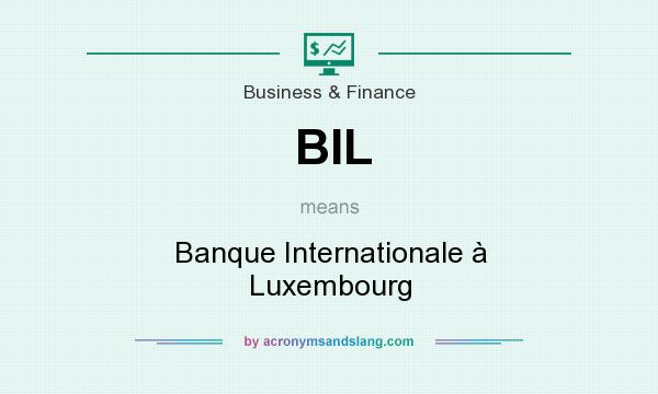 What does BIL mean? It stands for Banque Internationale à Luxembourg