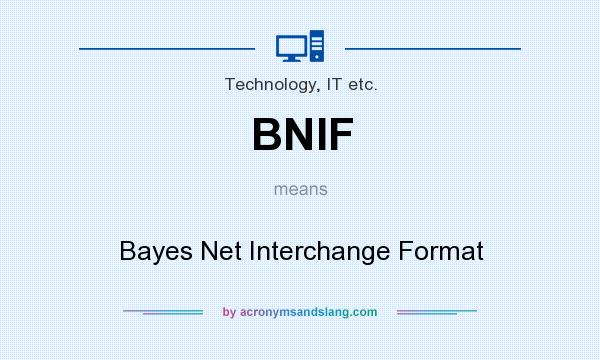 What does BNIF mean? It stands for Bayes Net Interchange Format