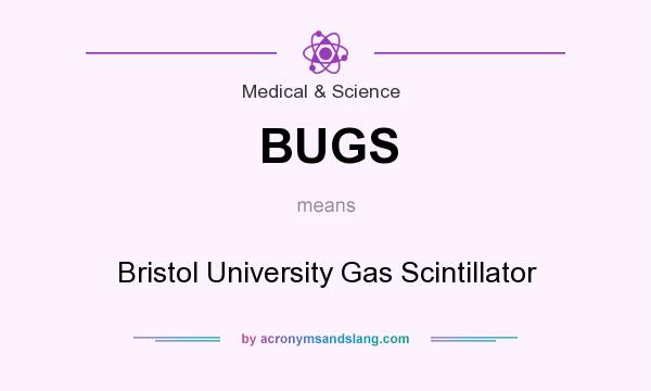 What does BUGS mean? It stands for Bristol University Gas Scintillator