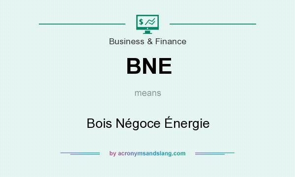 What does BNE mean? It stands for Bois Négoce Énergie