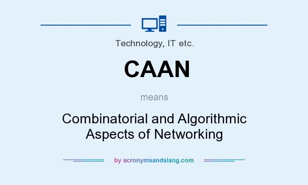 What does CAAN mean? It stands for Combinatorial and Algorithmic Aspects of Networking