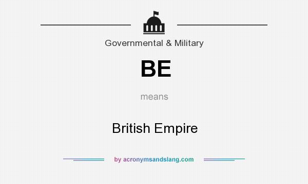 What does BE mean? It stands for British Empire