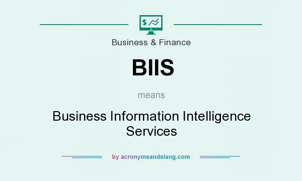What does BIIS mean? It stands for Business Information Intelligence Services