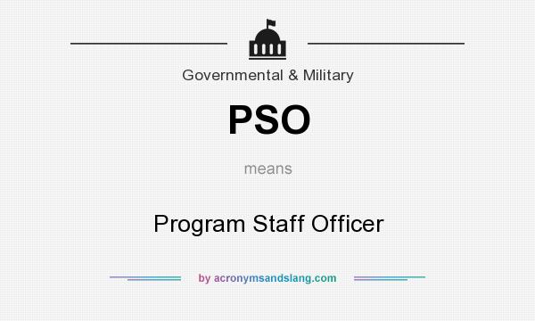 What does PSO mean? It stands for Program Staff Officer