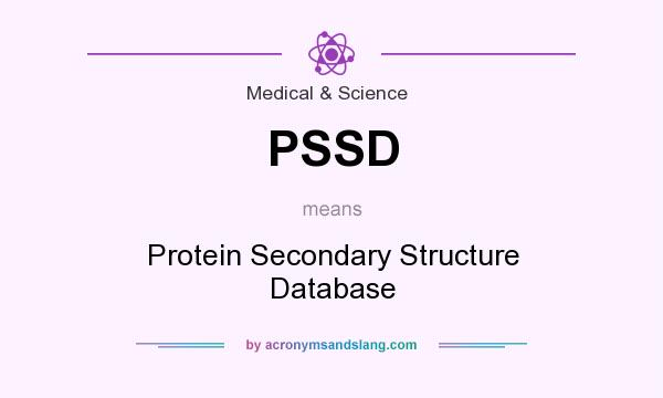 What does PSSD mean? It stands for Protein Secondary Structure Database