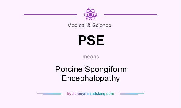 What does PSE mean? It stands for Porcine Spongiform Encephalopathy