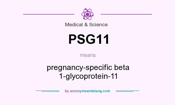 What does PSG11 mean? It stands for pregnancy-specific beta 1-glycoprotein-11