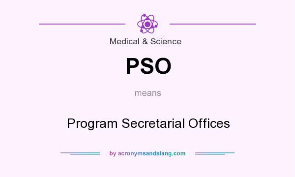 What does PSO mean? It stands for Program Secretarial Offices