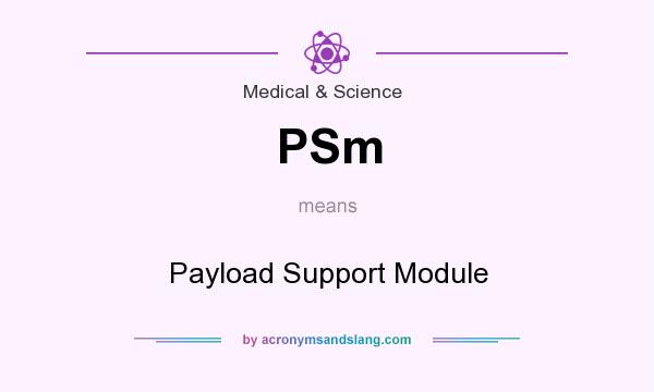 What does PSm mean? It stands for Payload Support Module