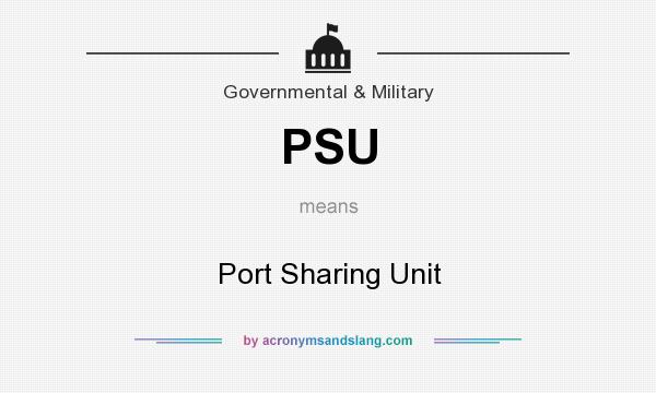 What does PSU mean? It stands for Port Sharing Unit