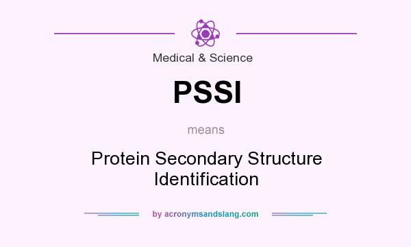What does PSSI mean? It stands for Protein Secondary Structure Identification