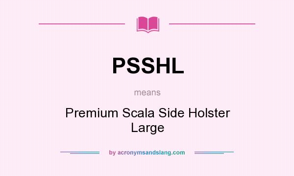 What does PSSHL mean? It stands for Premium Scala Side Holster Large