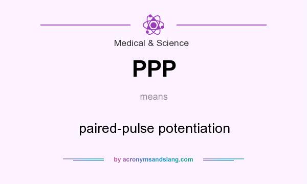 What does PPP mean? It stands for paired-pulse potentiation