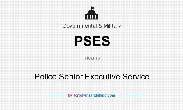 What does PSES mean? It stands for Police Senior Executive Service