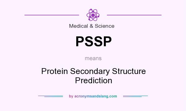 What does PSSP mean? It stands for Protein Secondary Structure Prediction