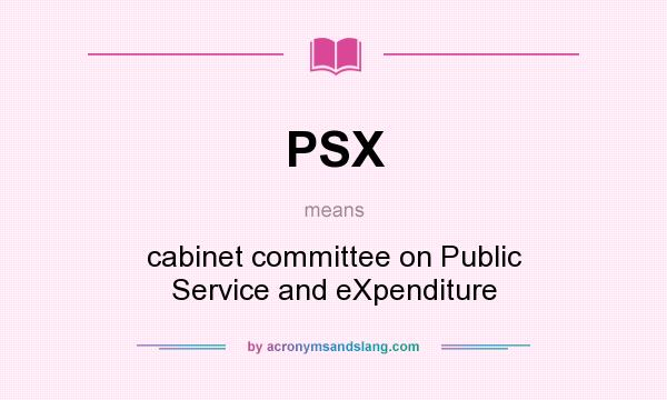 What does PSX mean? It stands for cabinet committee on Public Service and eXpenditure