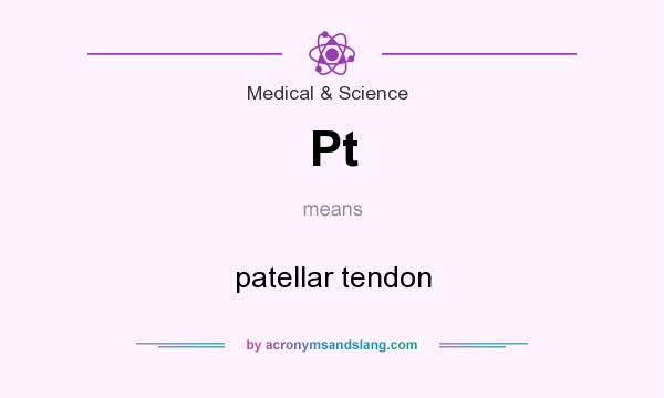 What does Pt mean? It stands for patellar tendon