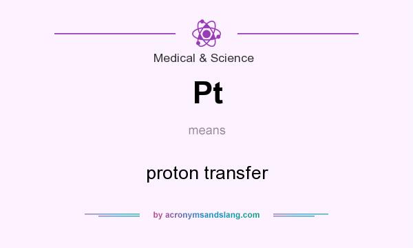 What does Pt mean? It stands for proton transfer