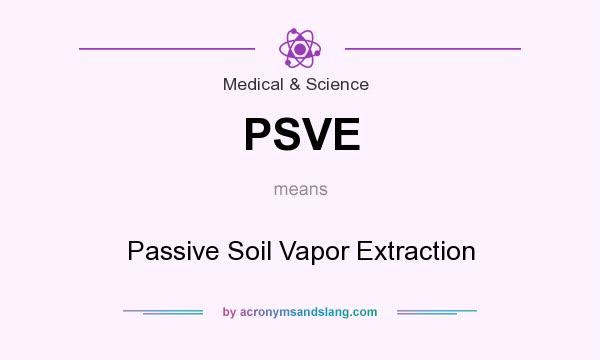 What does PSVE mean? It stands for Passive Soil Vapor Extraction