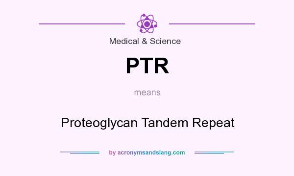What does PTR mean? It stands for Proteoglycan Tandem Repeat