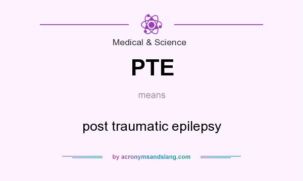 What does PTE mean? It stands for post traumatic epilepsy