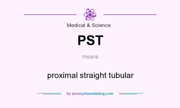 What does PST mean? It stands for proximal straight tubular