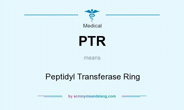 What does PTR mean? It stands for Peptidyl Transferase Ring