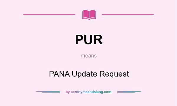 What does PUR mean? It stands for PANA Update Request