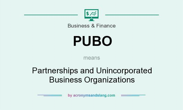 What does PUBO mean? It stands for Partnerships and Unincorporated Business Organizations