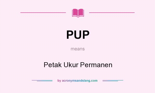 What does PUP mean? It stands for Petak Ukur Permanen