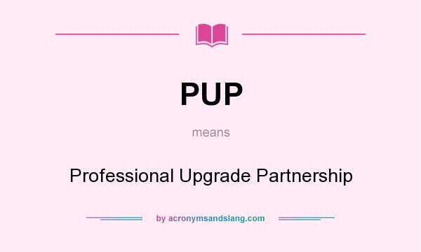 What does PUP mean? It stands for Professional Upgrade Partnership