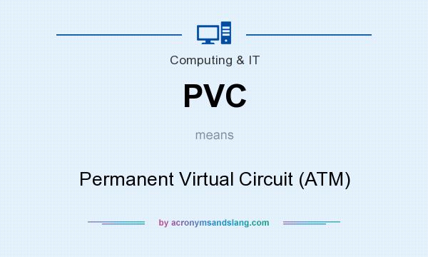 What does PVC mean? It stands for Permanent Virtual Circuit (ATM)