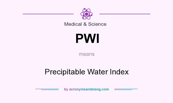 What does PWI mean? It stands for Precipitable Water Index
