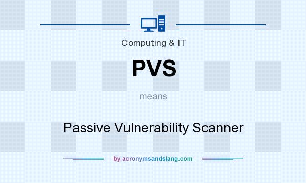 What does PVS mean? It stands for Passive Vulnerability Scanner