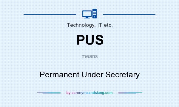 What does PUS mean? It stands for Permanent Under Secretary