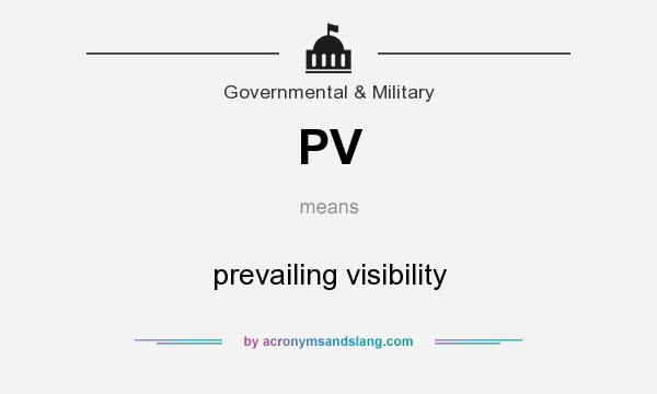 What does PV mean? It stands for prevailing visibility