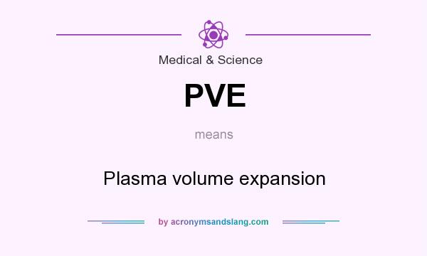 What does PVE mean? It stands for Plasma volume expansion